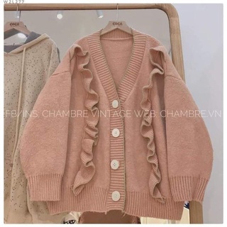 Khoác Len Phối Bèo Phong Cách Hàn
