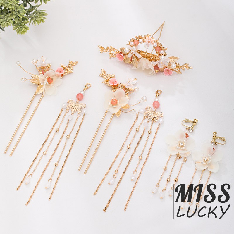 Set Phụ Kiện Thời Trang Phong Cách Trung Hoa Cổ Điển Xinh Xắn Cho Nữ