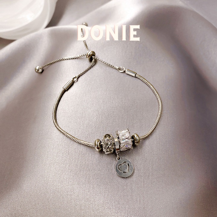 Vòng Tay Nữ, Lắc Tay Nữ Hạt Charm Trái Tim Dây Rút Dễ Điều Chỉnh Độ Rộng. | BigBuy360 - bigbuy360.vn