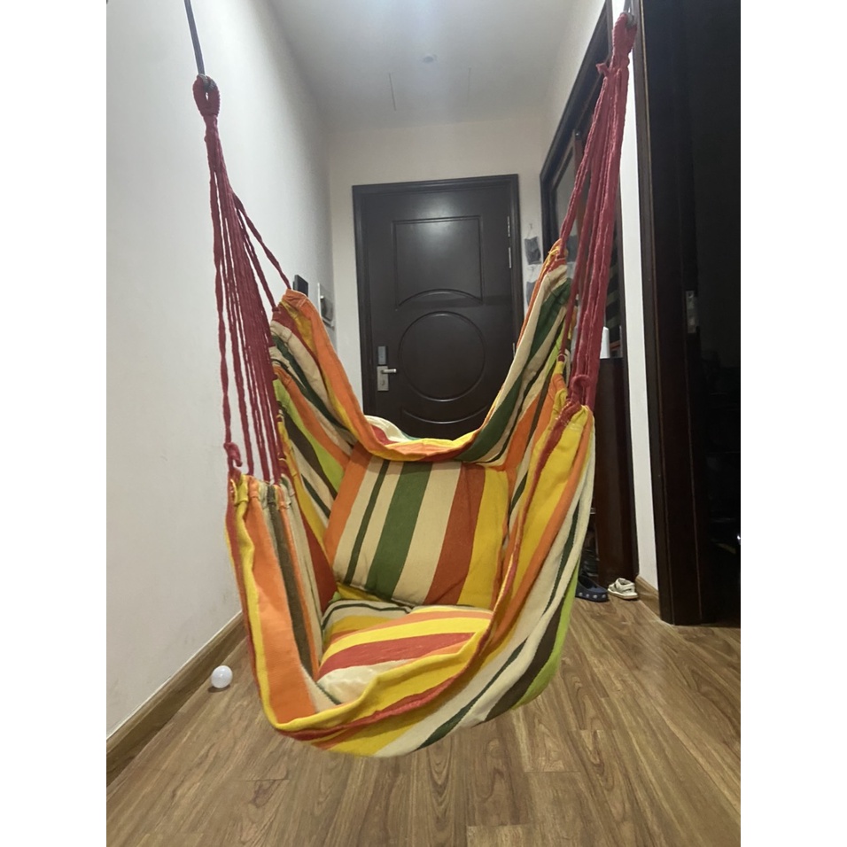 XÍCH ĐU VẢI VINTAGE, XÍCH ĐU GHẾ VÕNG SÂN VƯỜN TRANG TRÍ NHÀ CỬA