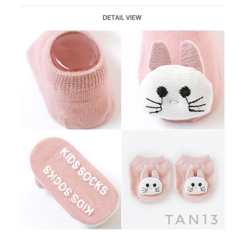 Tất cổ ngắn chống trượt hình thú Nemo Baby TAN13