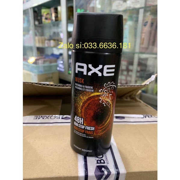 xịt khử mùi axe đủ màu chai 150ml