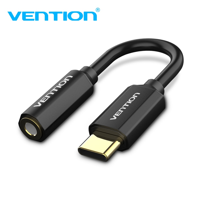 Dây Cáp Âm Thanh Vention Type C Sang Giắc Cắm Tai Nghe 3.5mm AUX USB C Cho Xiaomi Mi 9