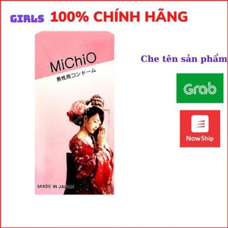 Chính hãng- Bao cao su Nhật Bản MICHIO - Bcs gân, gai, siêu mỏng- Hộp 12 bao