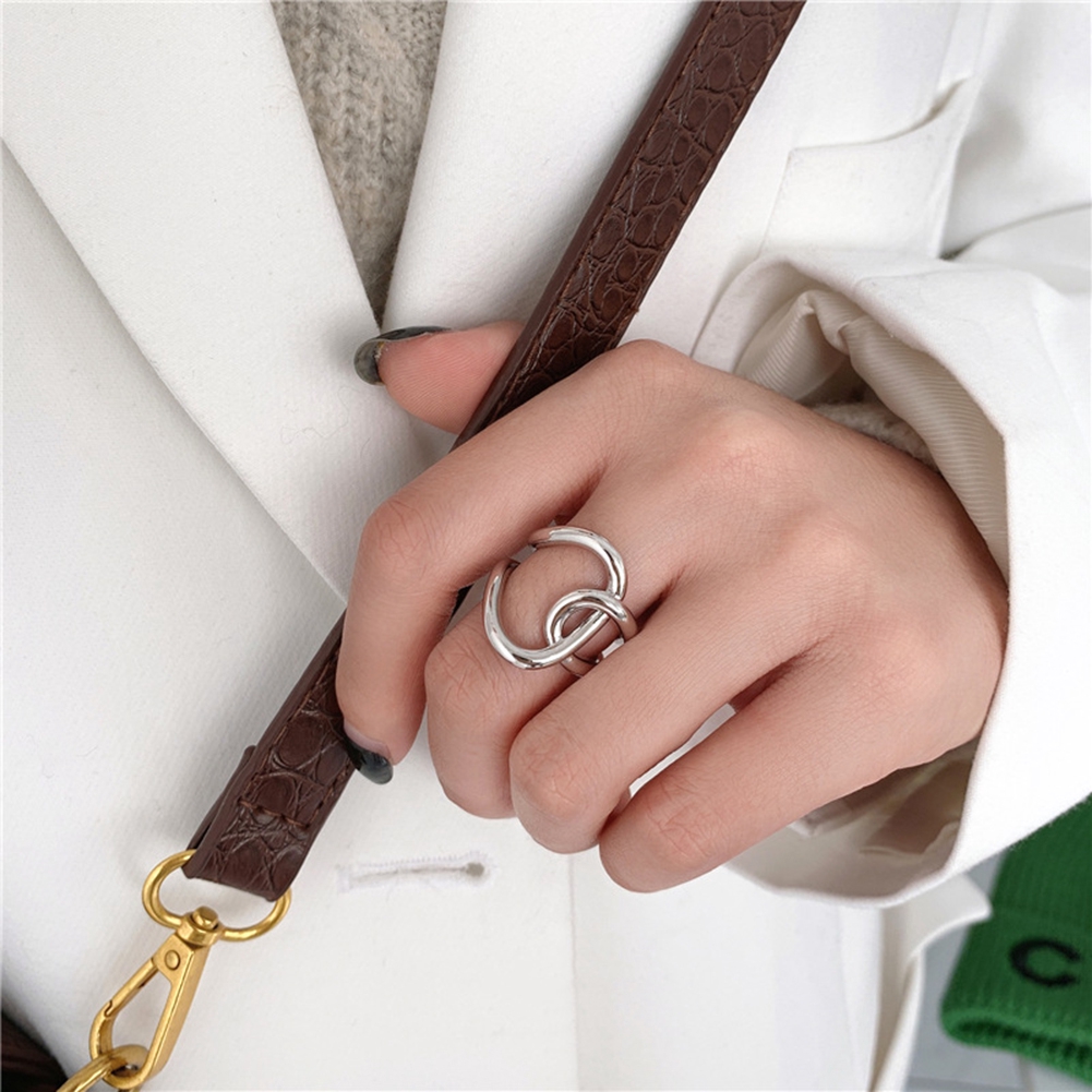 Nhẫn Mạ Bạc 925 Thiết Kế Dạng Xoắn Thời Trang Nữ