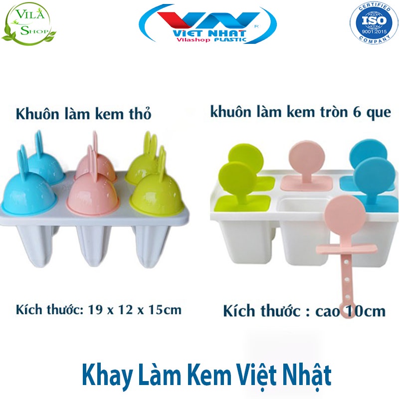 Khuôn Làm Kem, Khuôn Làm Kem Tròn 6 No 5617 Việt Nhật, Nhựa PP Nguyên Sinh An Toàn - Khánh Khuẩn - Khử Mùi