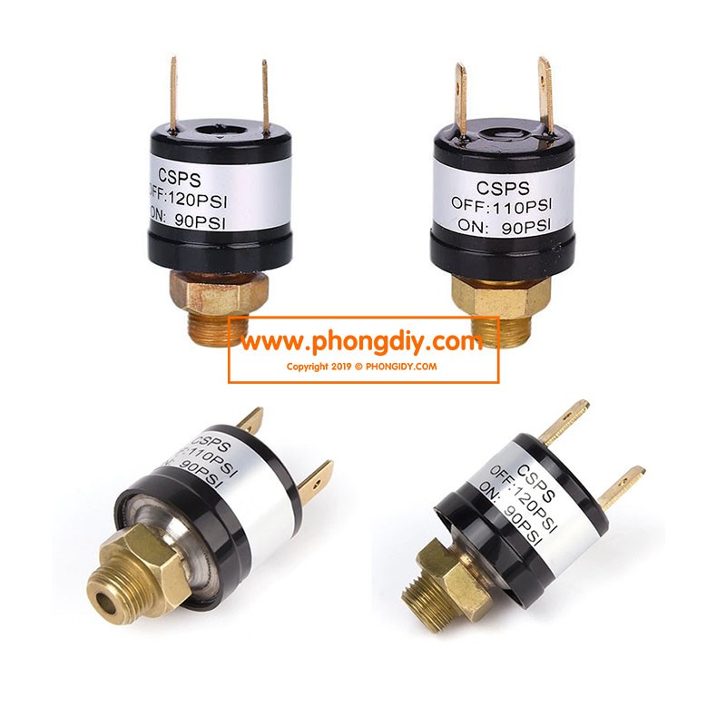 Công tắc áp suất tự đóng mở dùng cho máy nén khí (90~120psi)