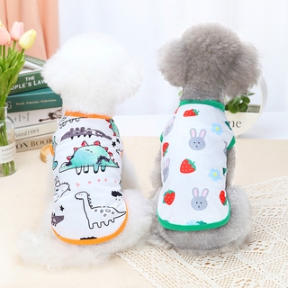 Áo thun in họa tiết khủng long hoạt hình đáng yêu dành cho thú cưng
