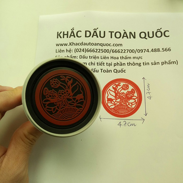 Dấu Triện Liên Hoa thấm mực