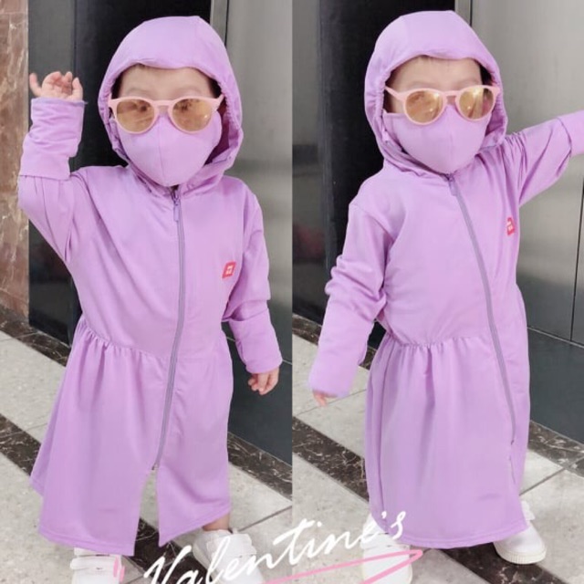 Áo chống nắng dài thân cho bé 12-25kg