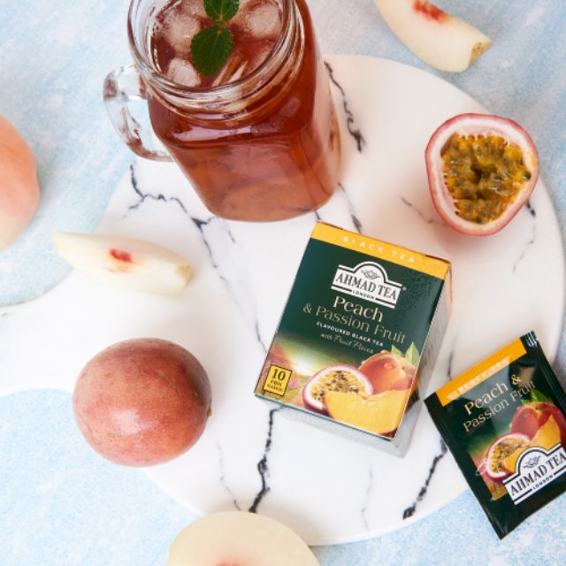 Trà đen Đào &amp; Chanh dây Ahmad (túi lọc có bao thiếc) - Peach &amp; Passion Fruit Tea