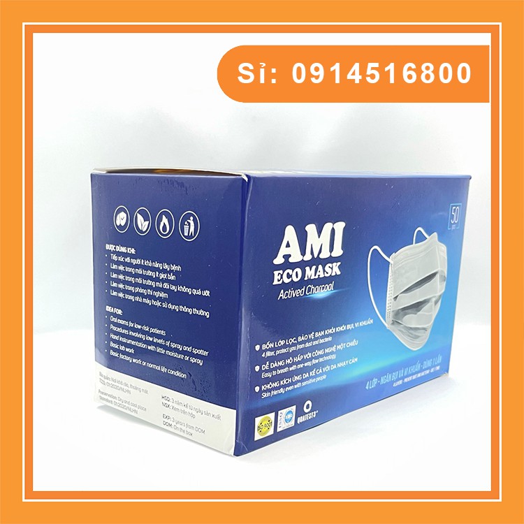 Khẩu trang y tế kháng khuẩn 4 lớp Ami