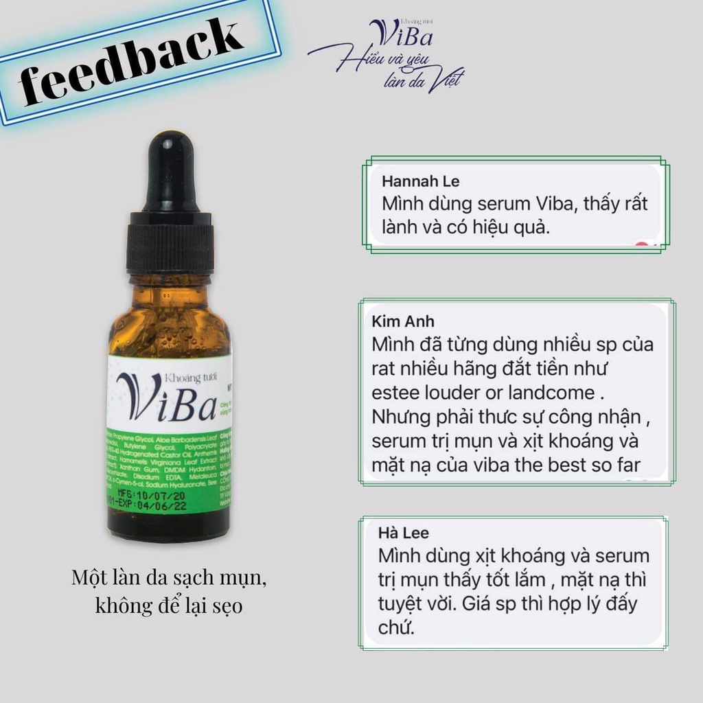 TMSR-Serum chấm mụn thông minh tinh chất tràm trà nọc ong ViBa 5ml - LEOBOX247 | BigBuy360 - bigbuy360.vn