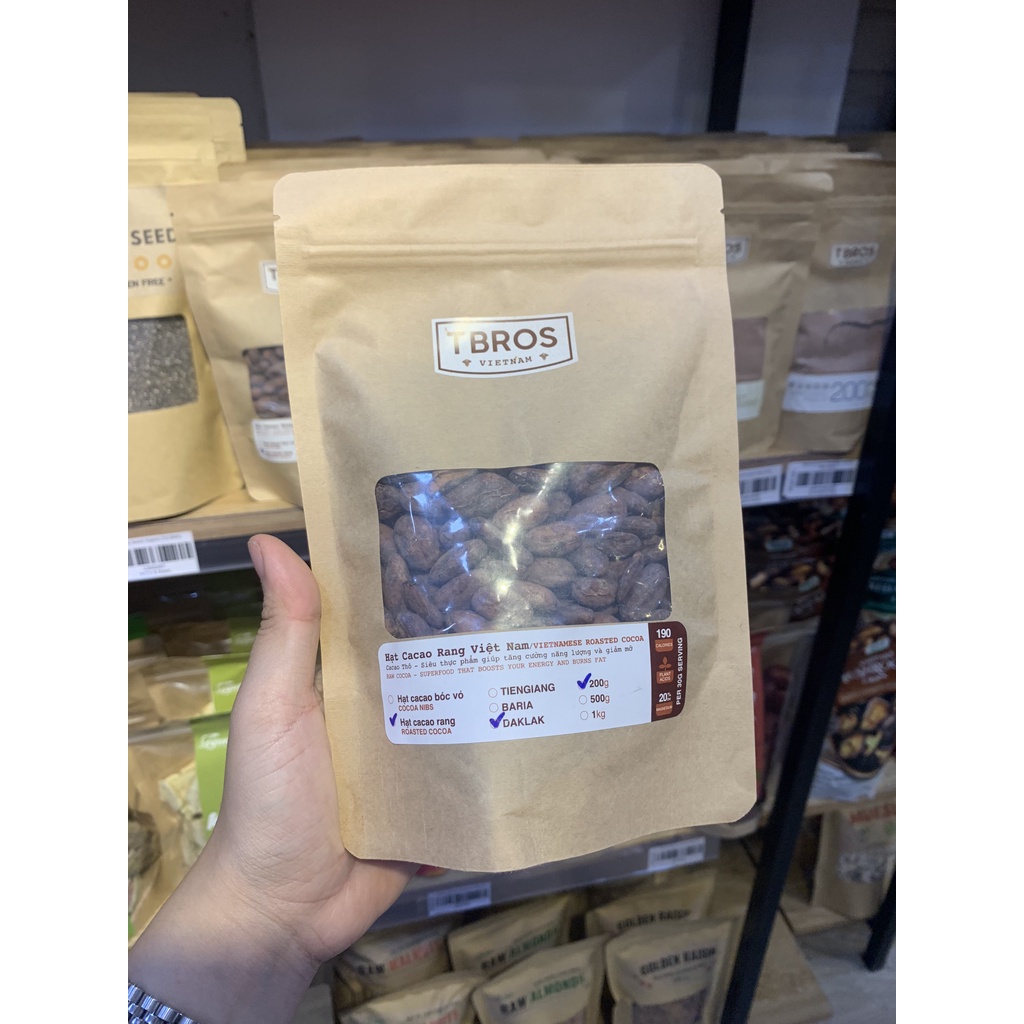Hạt Ca cao rang vỡ Cocoa Nibs 200g