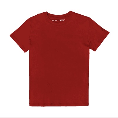 Áo thun trơn  thêu logo tay American Classic