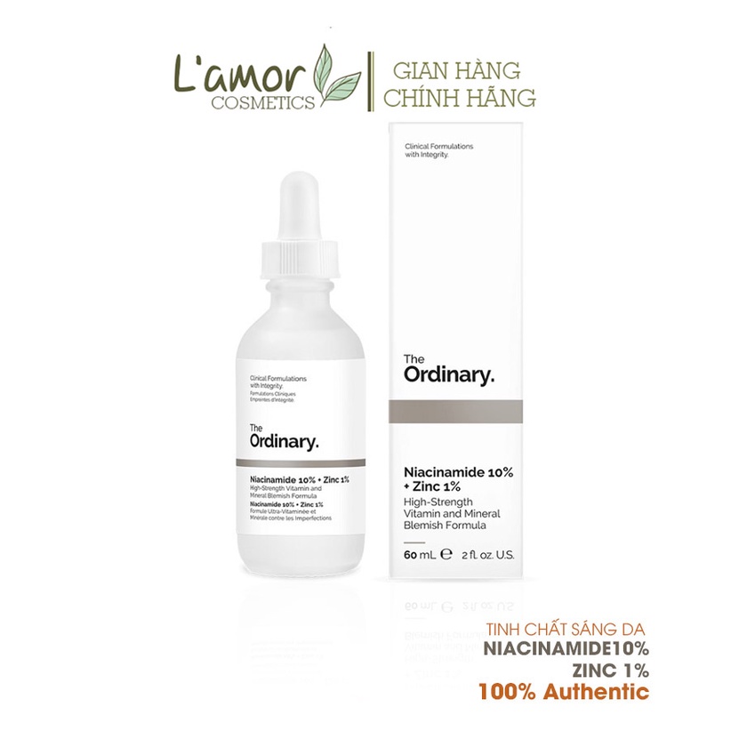 [ CHÍNH HÃNG] Tinh chất sáng da The ordinary Niacinamide 10% + Zinc 1% (30 ml)