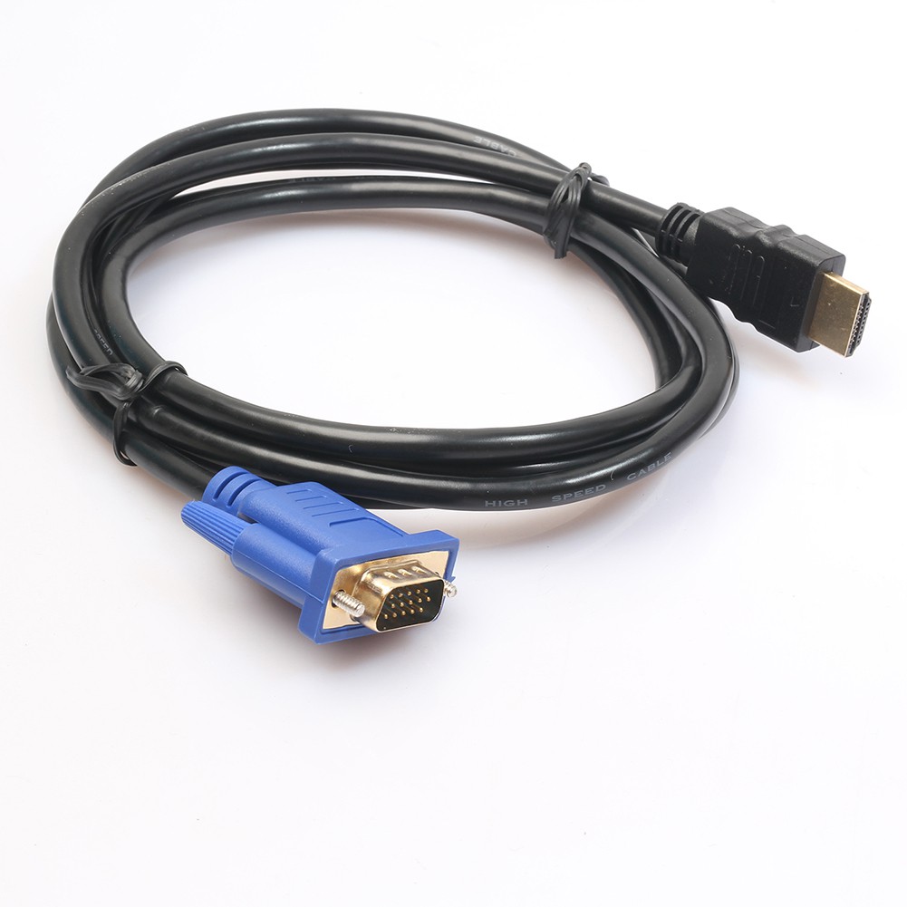 DECEBLE HDMI Gold Male To VGA HD Male 15Pin Adapter 1080P Converter Cable 6FT