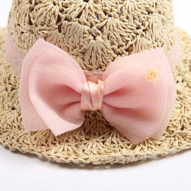 Mũ cói nơ siêu xinh