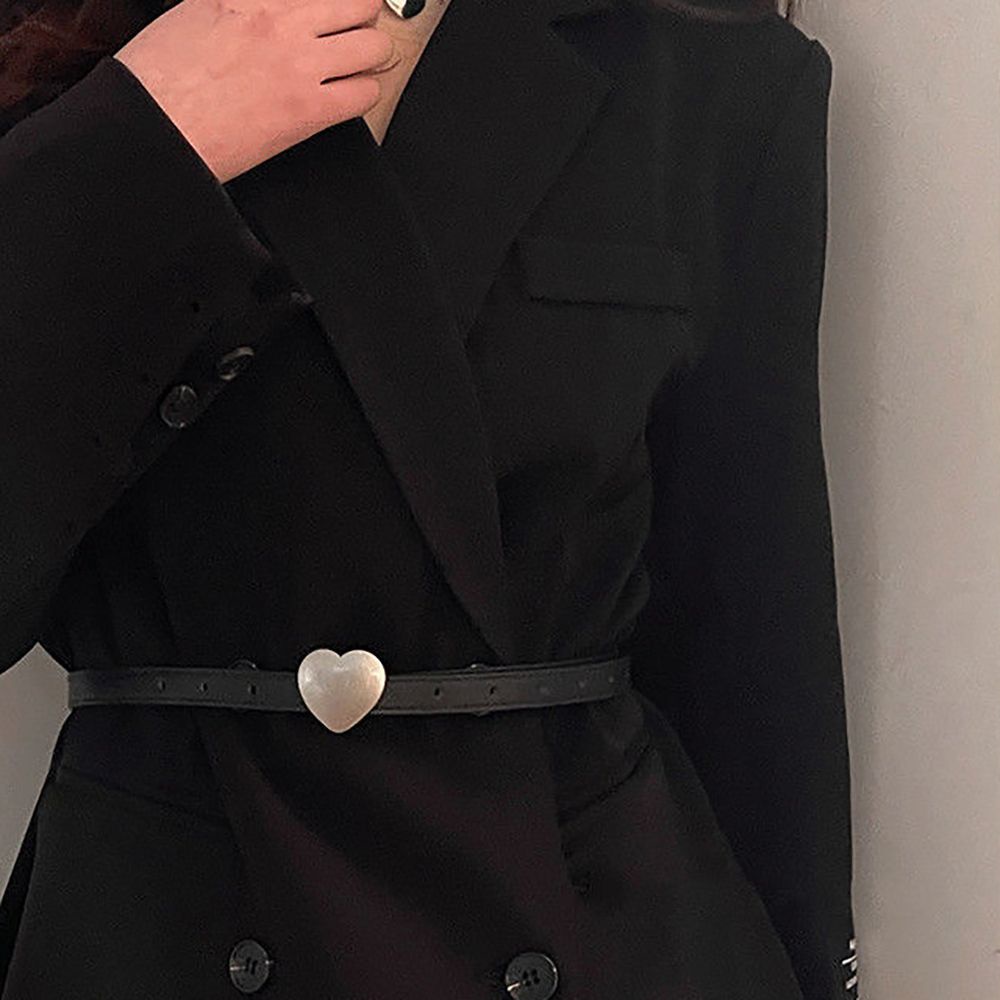 Thắt Lưng Da Pu Khóa Kim Loại Hình Trái Tim Nhiều Màu Tùy Chỉnh Thời Trang Sang Trọng Cho Nữ