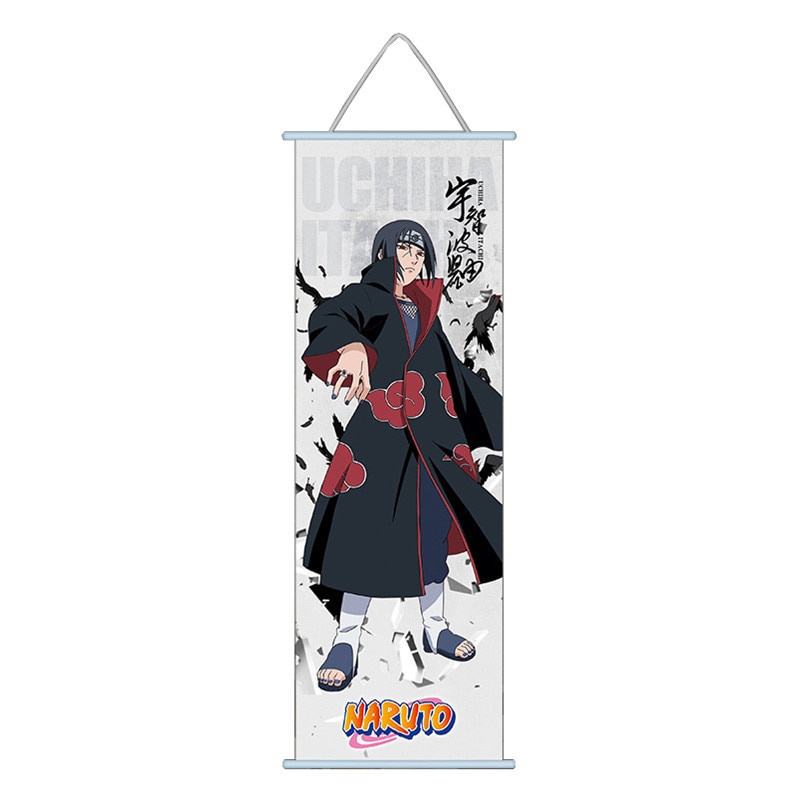 Tranh Vải Cuốn Treo Tường Họa Tiết Hoạt Hình naruto ninja sasuke