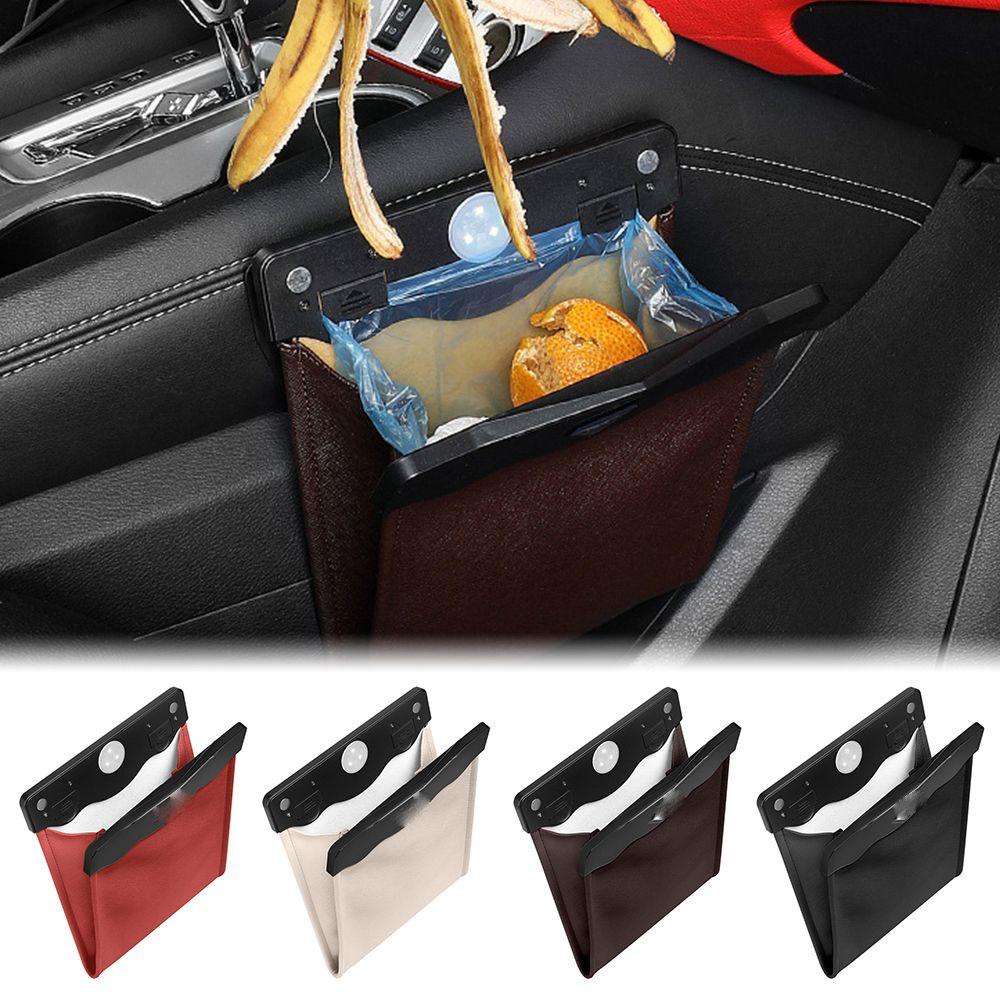 Giá Đỡ Túi Đựng Đồ Dùng / Rác Gắn Khe Hở Ghế Ngồi Xe Hơi Kèm Đèn LED Thiết Kế Nhỏ Gọn Tiện Dụng Hiệu Kat1