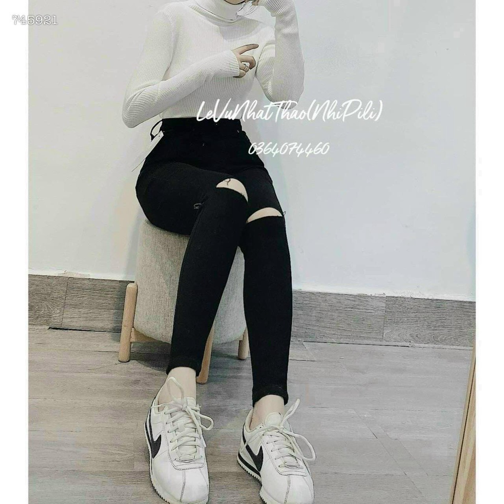 QUẦN JEANS RÁCH LƯNG CAO