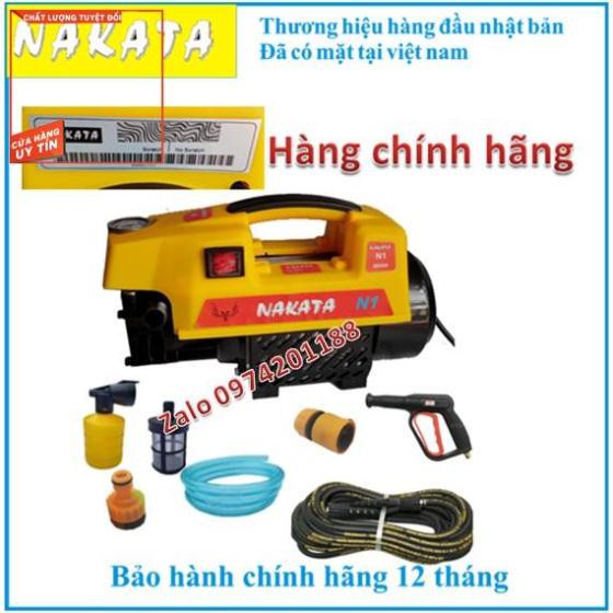 Máy rửa xe NAKATA N1 2800w, hàng công ty - tặng bình