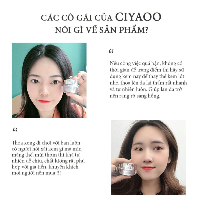 Kem Dưỡng Trắng Da Nhân Sâm CIYAOO 10g 💝FREESHIP💝 Dưỡng Ẩm, Làm Trắng Da Mặt & Giảm Thâm Nám Cấp Tốc | BigBuy360 - bigbuy360.vn