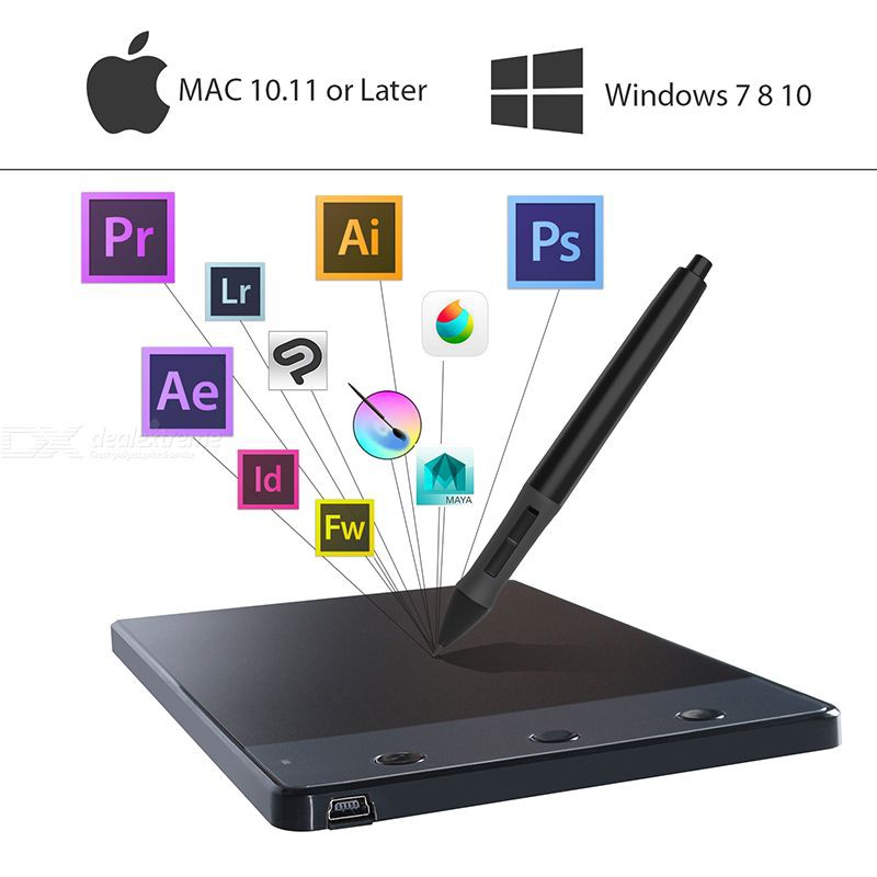 Bảng Vẽ Huion H420 Kỹ Thuật Số Kèm Bút Vẽ Không Dây