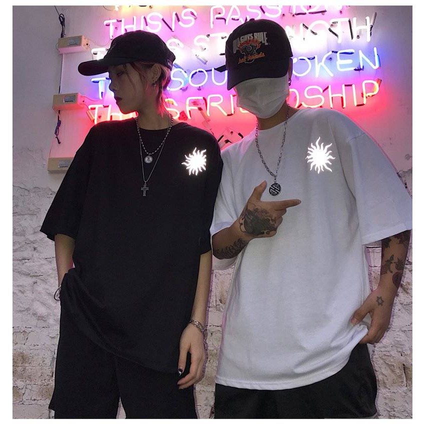 Áo thun phản quang tay Lỡ Nam Nữ Mặt Trời