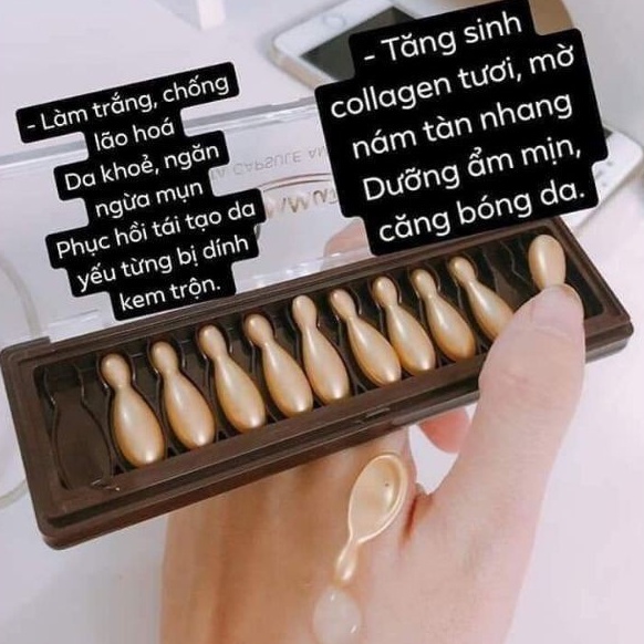 Serum Collagen Tươi JM Solution Trẻ Hóa Căng Mịn Da Multi Vita Ampoule Vỉ 12 Viên