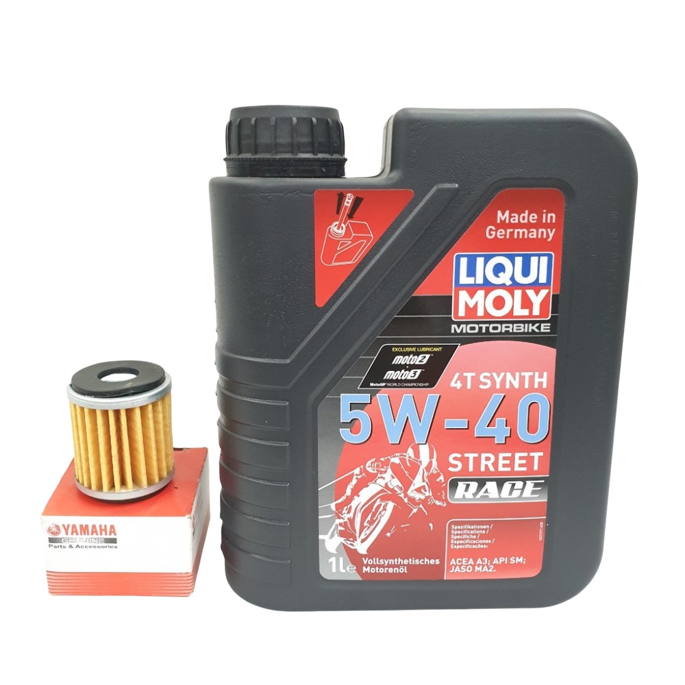 NHỚT XE SỐ CAO CẤP LIQUI MOLY 4T SYNTH 5W-40 RACE tăng lọc nhớt Yamaha