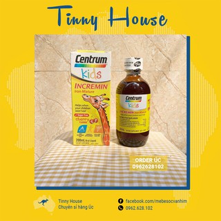 Vitamin, siro cho bé biếng ăn, Centrum Kids, Incremin Iron Mixture Của Úc, 200ml