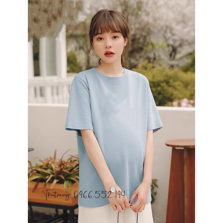 Áo gia đình , Đồ đi biển , áo nhóm , áo đồng phục Áo thun trơn tay lỡ unisex cho nam và nữ Chất liệu vải Cotton loại 1
