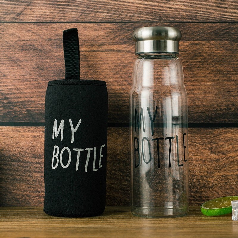 Bình Thủy Tinh Đựng Trà My Bottle 550ml (Kèm Túi)