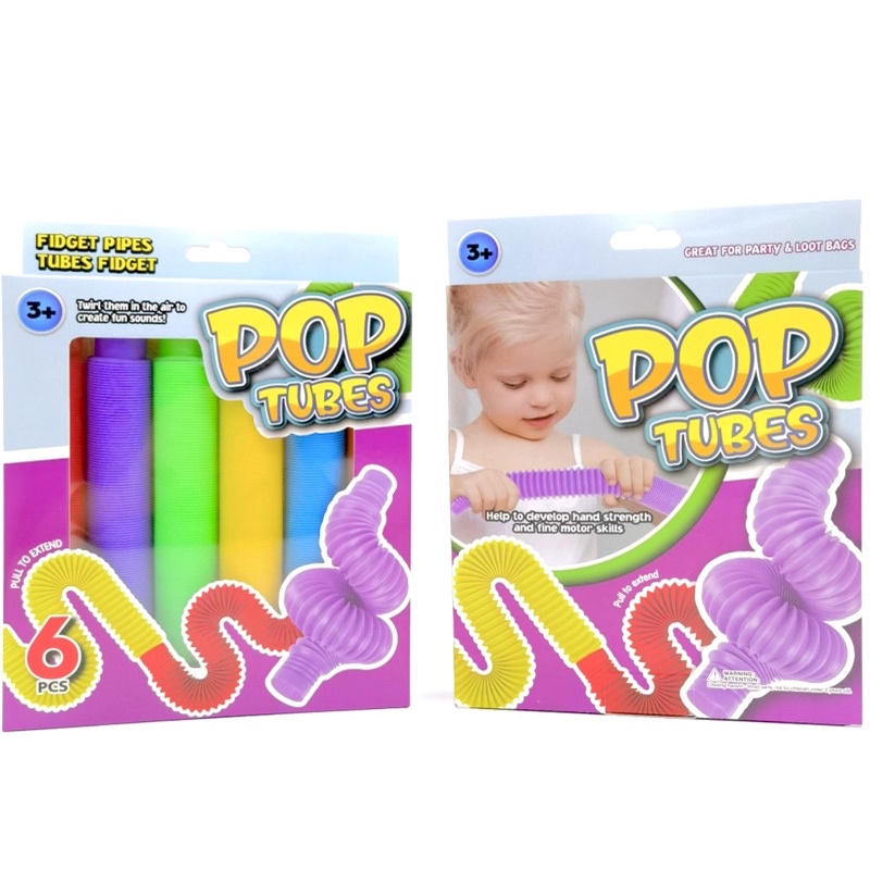 pop tubes - ống nhựa giải nén và kéo dài tạo ra âm thâm vui tai giảm stress ( nhiều màu , nhiều size )