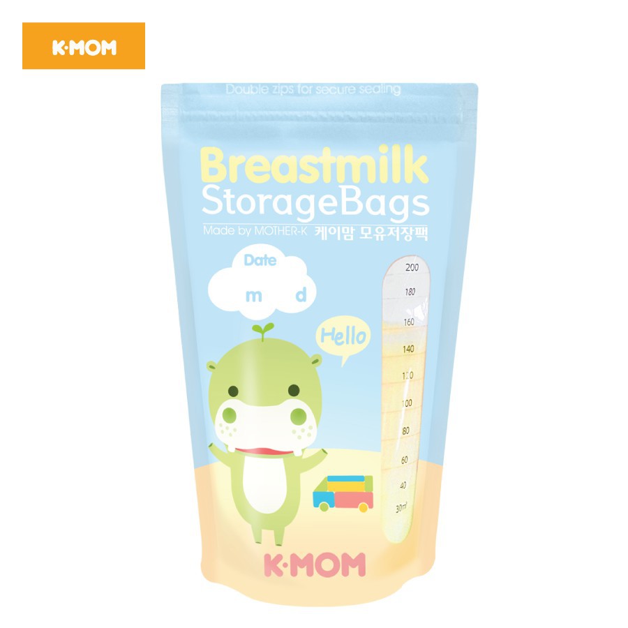 Hộp 100 Cái Túi Trữ Sữa K-Mom Hàn Quốc (200ml) - KM13610