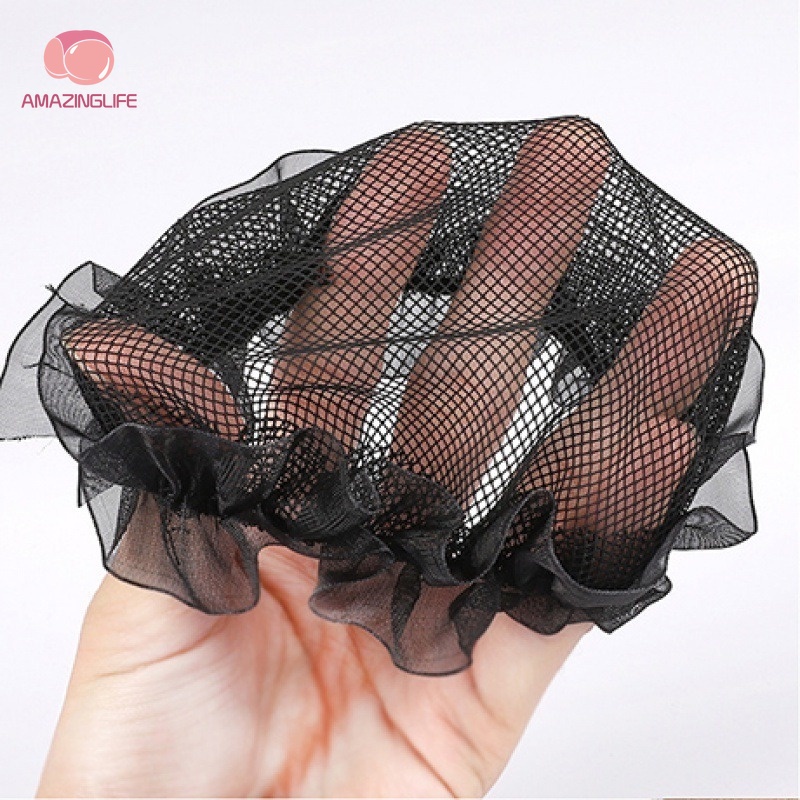 Lưới Búi Tóc Đàn Hồi Màu Đen Cho Nữ 30/50/60Cm