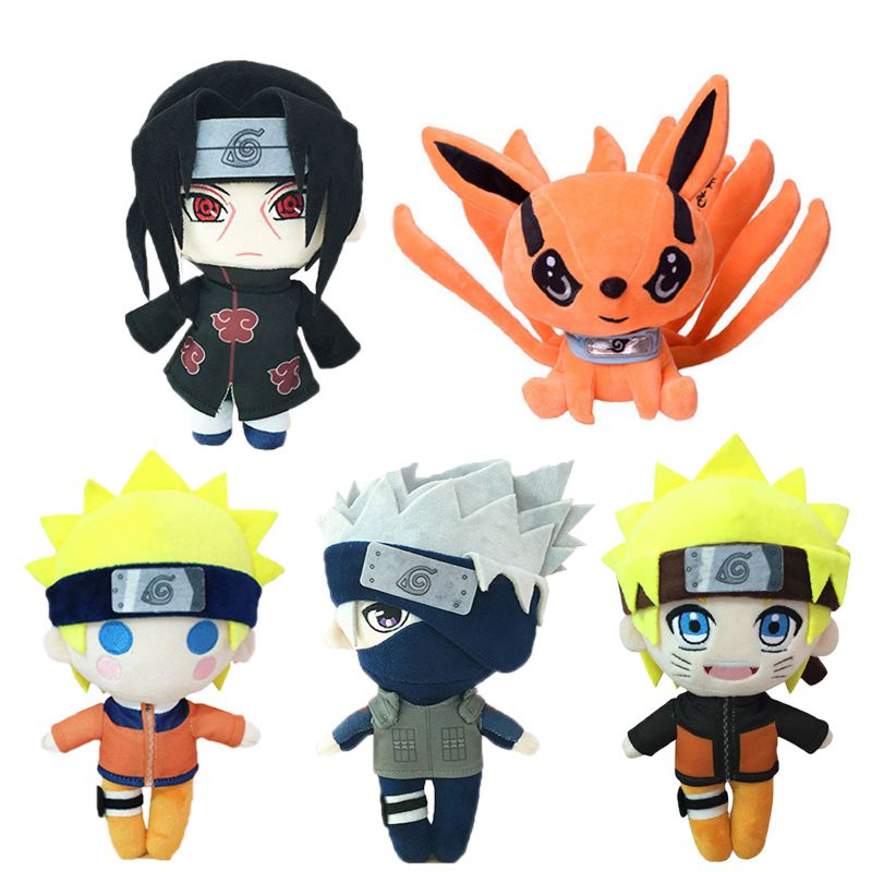Búp bê nhồi bông hình nhân vật anime Naruto Uzumaki Hatake Kakashi Uchiha Itachi
