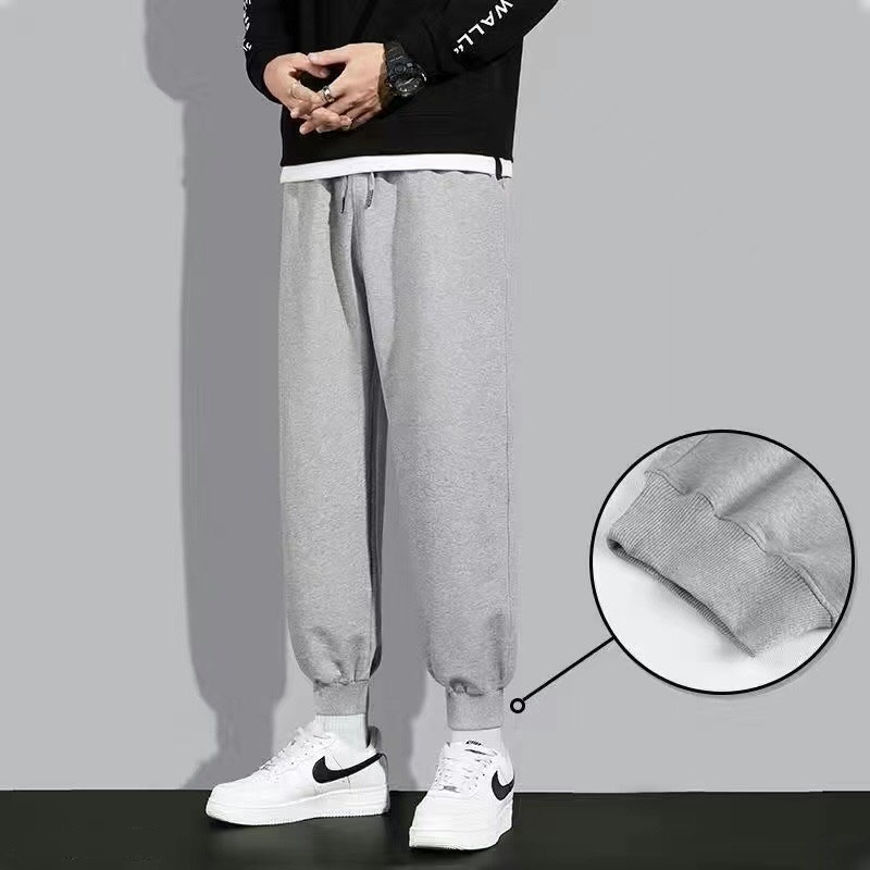 Quần jogger nam trơn basic thể thao vải nỉ cotton cao cấp ROMAN QT02