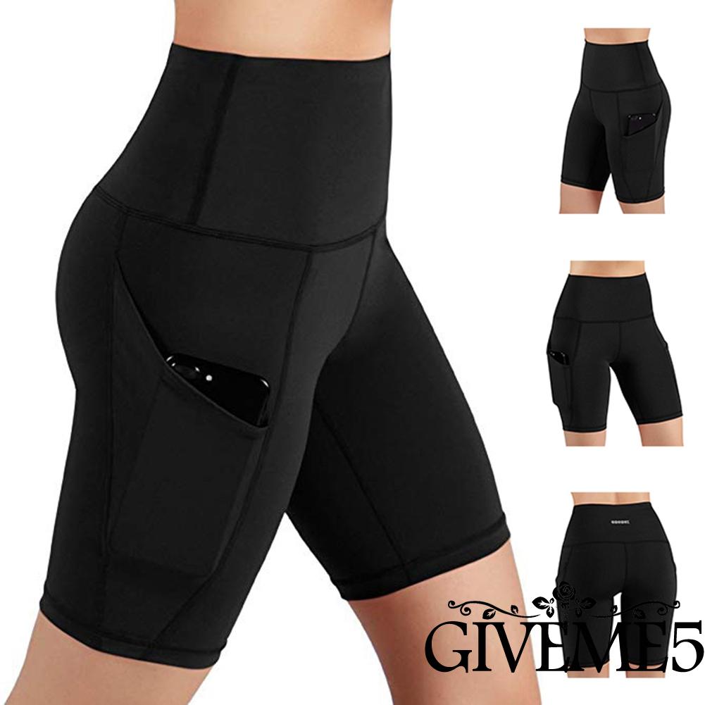 Quần Short Nữ Lưng Cao Co Giãn Quyến Rũ Khi Tập Yoga