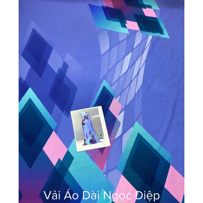 Vải Áo Dài Tằm Ý Hoạ Tiết Lập Thể