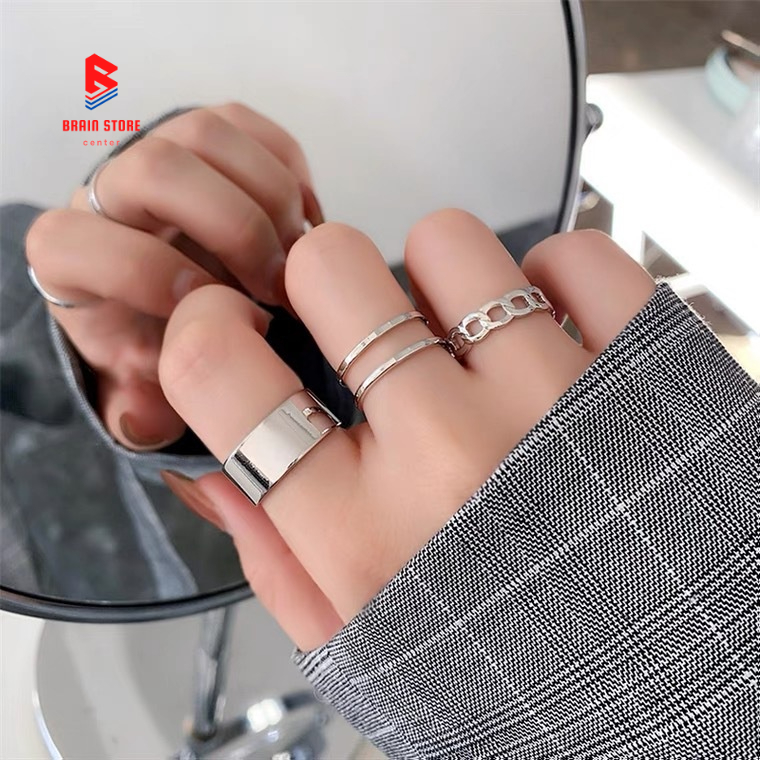 Bộ 3 Chiếc Nhẫn Phong Cách Hiphop Cá Tính Dành Cho Nữ N06