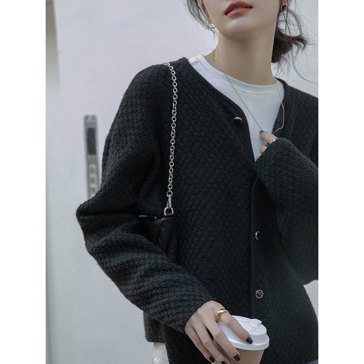 Áo Khoác Len cardigan Sọc Caro Thời Trang Nữ Tính