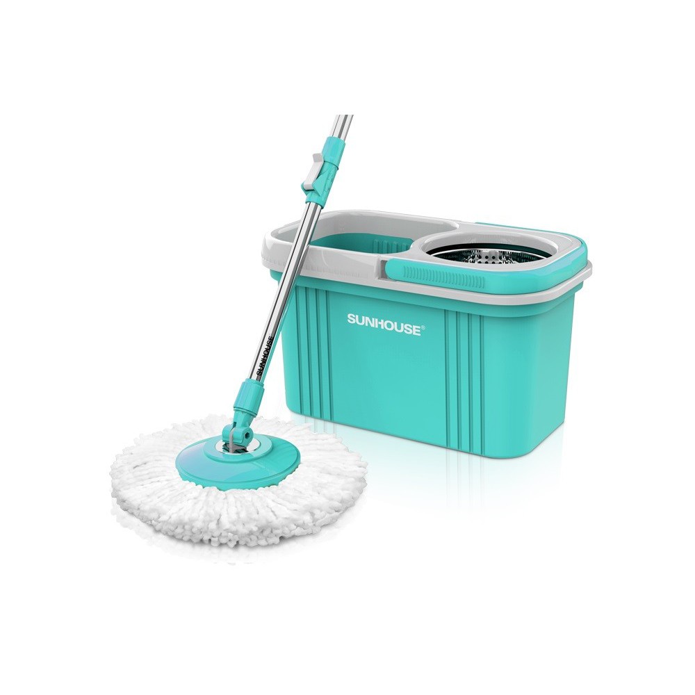 |CHÍNH HÃNG| Bộ cây lau nhà  xoay 360 độ inox SUNHOUSE KS-CL350PO