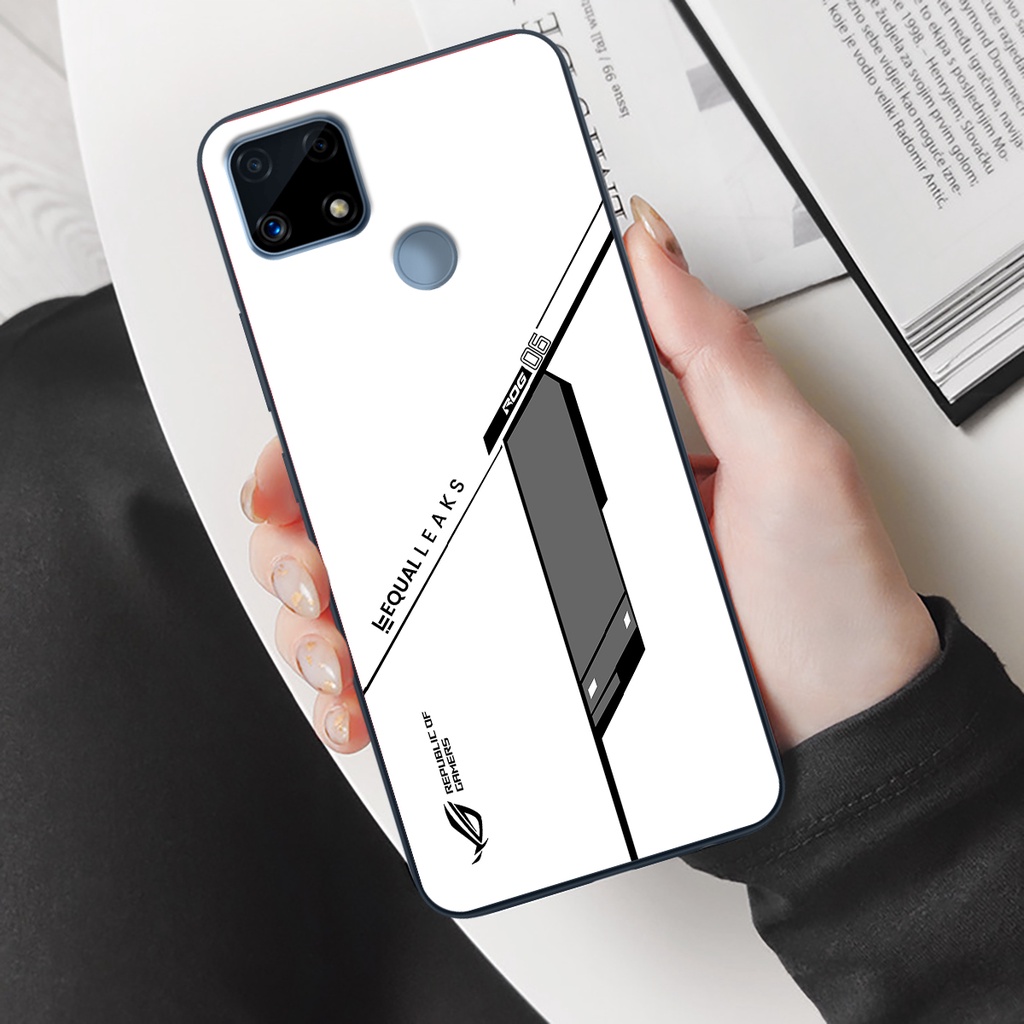Ốp lưng điện thoại Realme C25 - Republic of Gamers, chất liệu kính cường lực