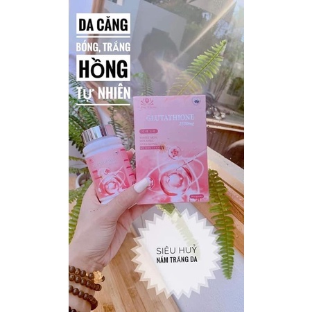 Hộp trắng da Glutathione 2500mg chính hãng