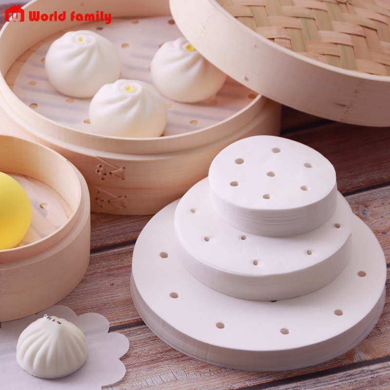 [Voucher &amp; Dịch vụ] Giấy Nến Tròn Đục Lỗ  loại 100 tờ và 400 tờ Cho Nồi Chiên Không Dầu Giấy Nến Nướng Hấp Bánh nhiều si