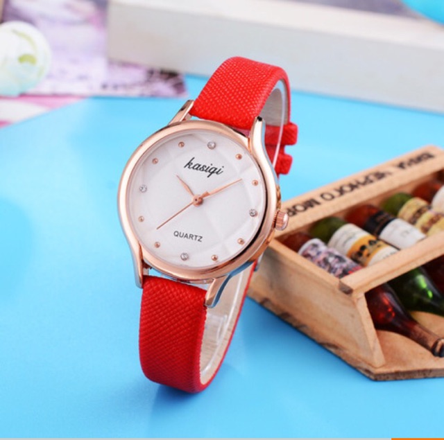 [GIÁ SỈ] ĐỒNG HỒ NỮ DÂY DA KASIQI MẶT TRÒN KIM CƯƠNG CỰC ĐẸP | BigBuy360 - bigbuy360.vn