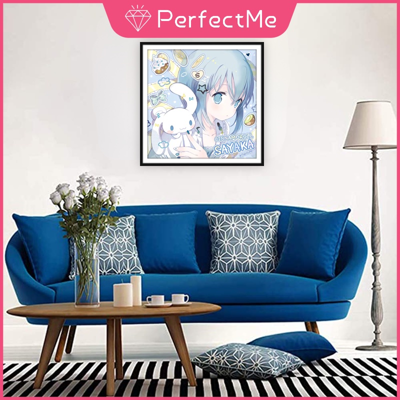 Bộ Tranh Đính Đá 5D Tự Làm 40x40cm Hình Hoạt Hình Sanrio